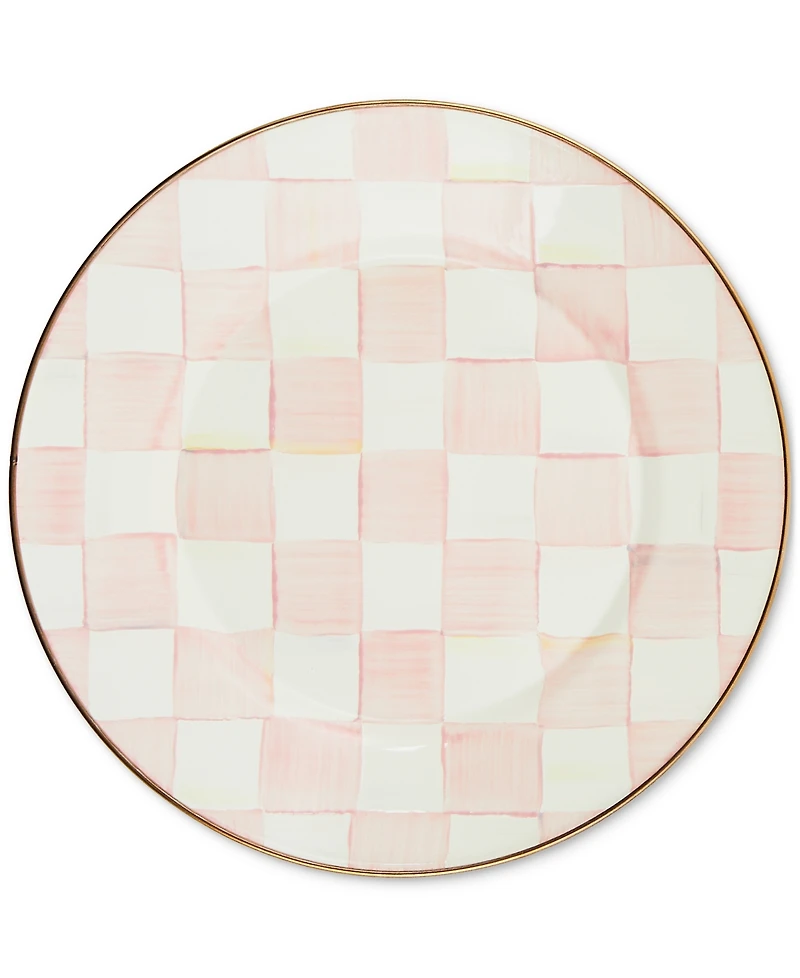 Mackenzie-Childs Rosy Check Dinner Plate