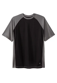 KingSize Tall Cling-Free Raglan Short Sleeve Swim Shirt