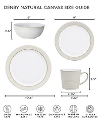 Denby Natural Canvas 12 Piece Set, Service for 4