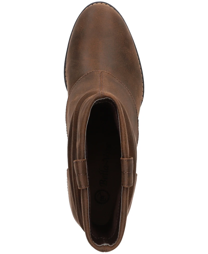 Bella Vita Women's Twyla Slouch Block Heel Ankle Boots