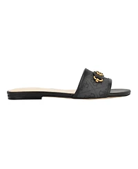 Guess Women's Hammi One Band with Logo and Hardware Flat Sandals