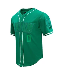 Pro Standard Men's Jayson Tatum Kelly Green Boston Celtics Triple Tonal Mesh Button-Up Top