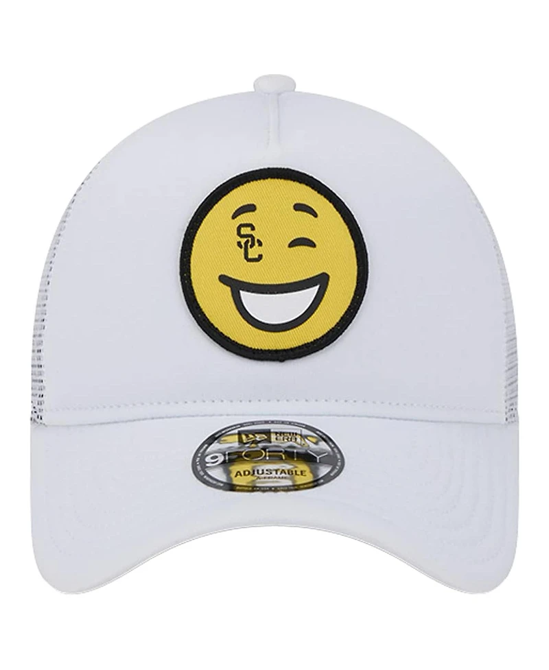 New Era Men's White Usc Trojans Wink Foam Trucker Adjustable Hat