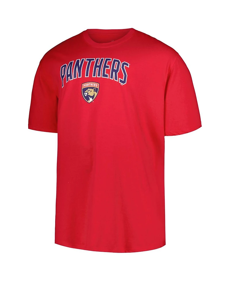 Profile Men's Red Florida Panthers Big Tall Arch Over Logo T-Shirt