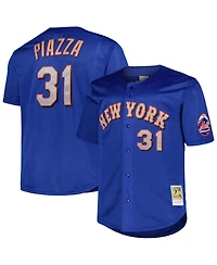 Mitchell & Ness Men's Mike Piazza Royal New York Mets Big Tall Cooperstown Collection Mesh Batting Practice Jersey