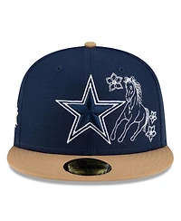 New Era Men's Navy/Tan Dallas Cowboys Western 59FIFTY Fitted Hat