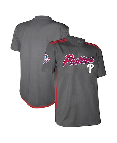 Stitches Big Boys and Girls Charcoal Philadelphia Phillies Team V-Neck Jersey