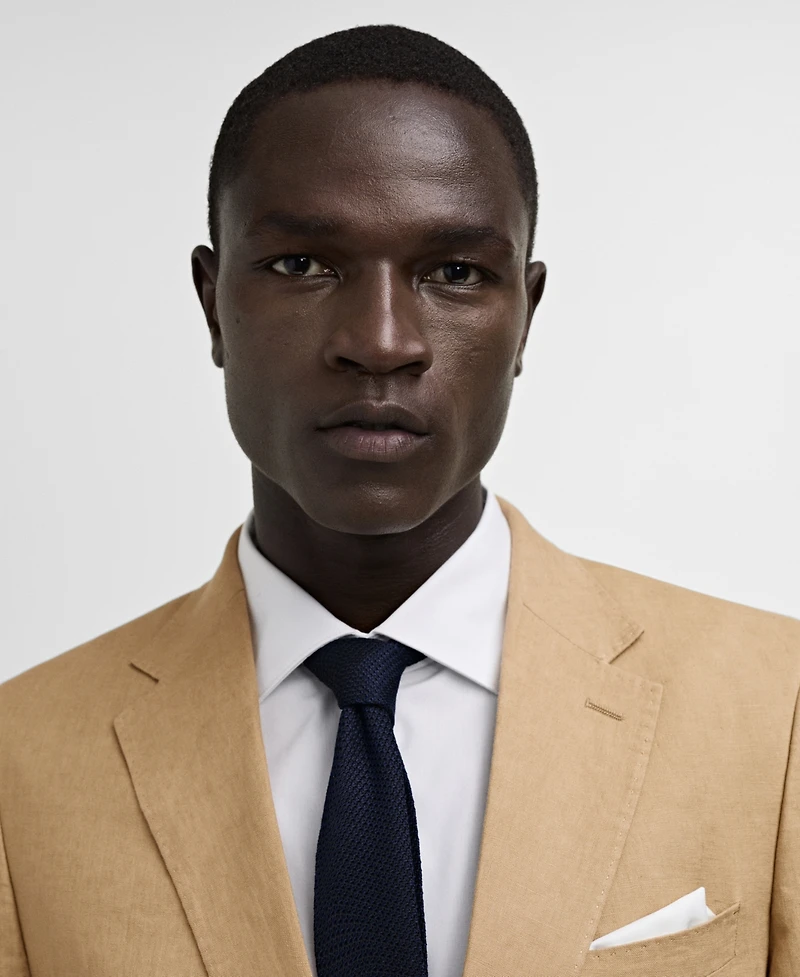 Mango Men's Linen Slim-Fit Suit Blazer