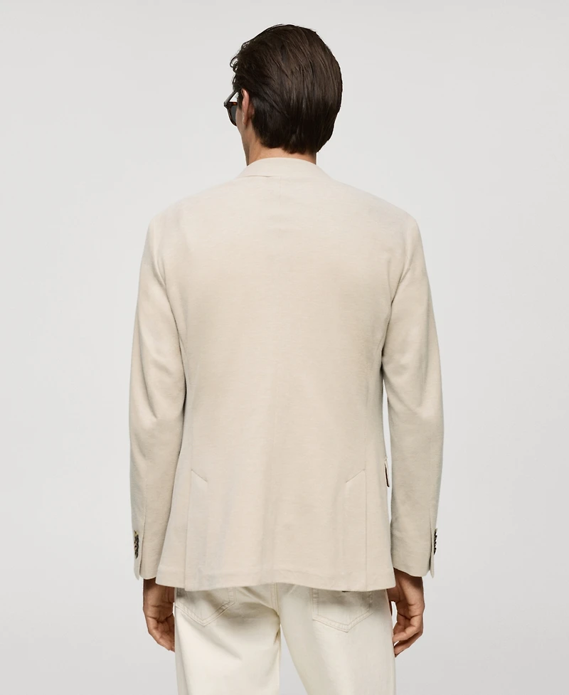 Mango Men's Structured Slim Fit Cotton Blazer