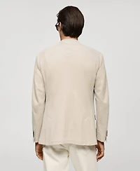 Mango Men's Structured Slim Fit Cotton Blazer