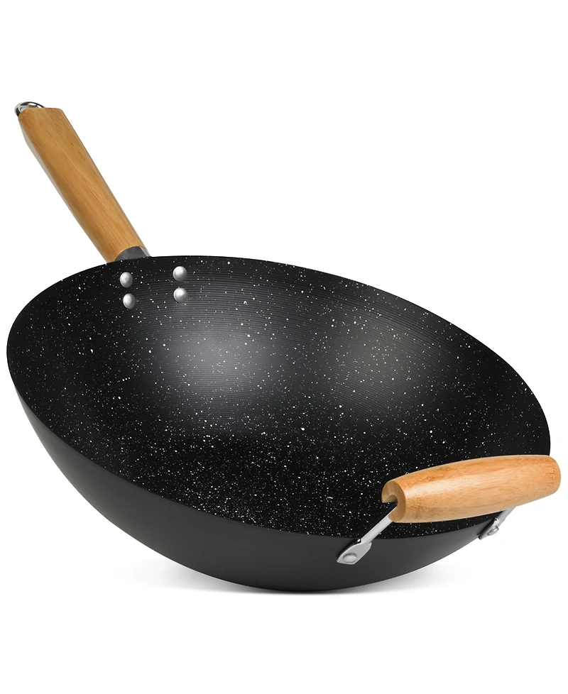Sedona Kitchen Carbon Steel Nonstick Helper Handle 14" Wok