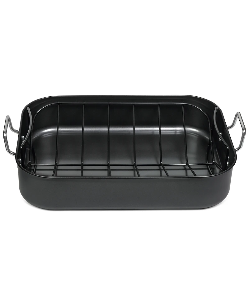 Sedona Kitchen Carbon Steel Nonstick 21" Extra-Large Roaster with Rack