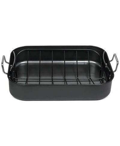 Sedona Kitchen Carbon Steel Nonstick 21" Extra-Large Roaster with Rack