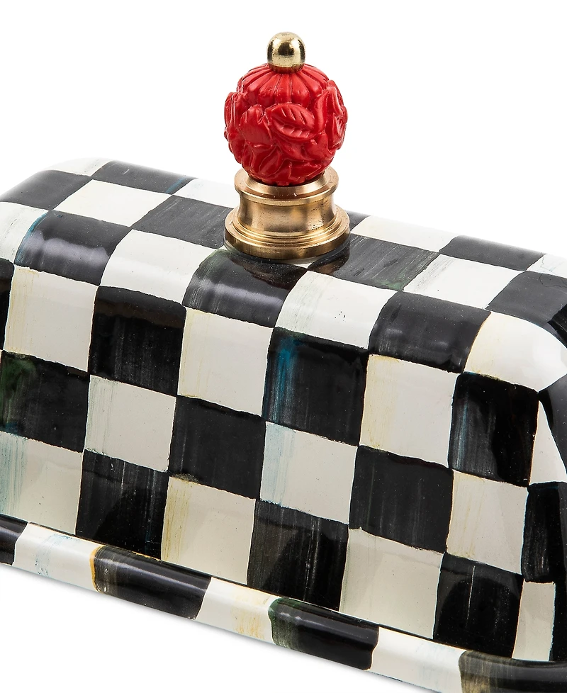Mackenzie-Childs Courtly Check Butter Box