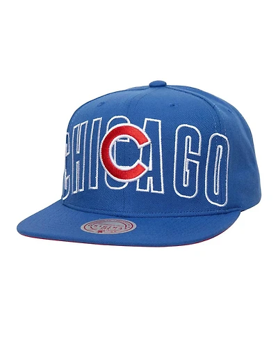 Mitchell & Ness Men's Royal Chicago Cubs Full Frontal Snapback Hat