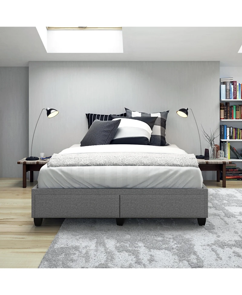 Boyd Sleep Modena Upholstered Platform Bed Frame with Storage Drawers