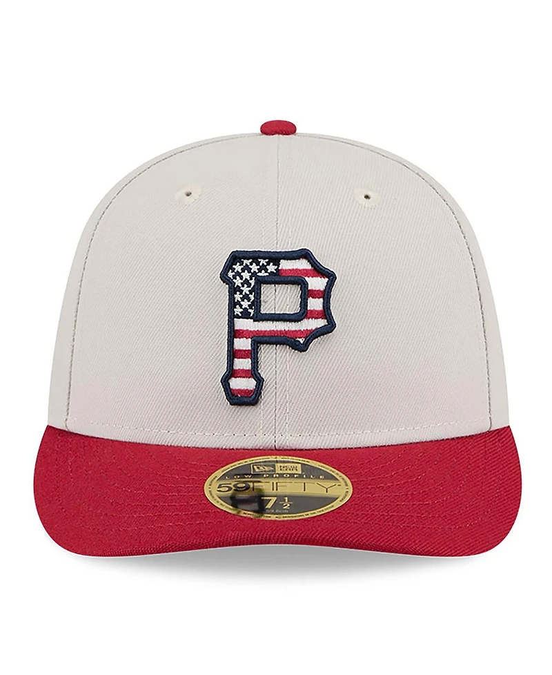 New Era Men's Red Pittsburgh Pirates 2024 Fourth of July Low Profile 59FIFTY Fitted Hat