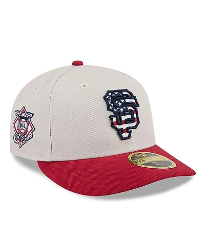 New Era Men's Red San Francisco Giants 2024 Fourth of July Low Profile 59FIFTY Fitted Hat