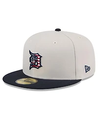 New Era Men's Black Detroit Tigers 2024 Fourth of July 59FIFTY Fitted Hat