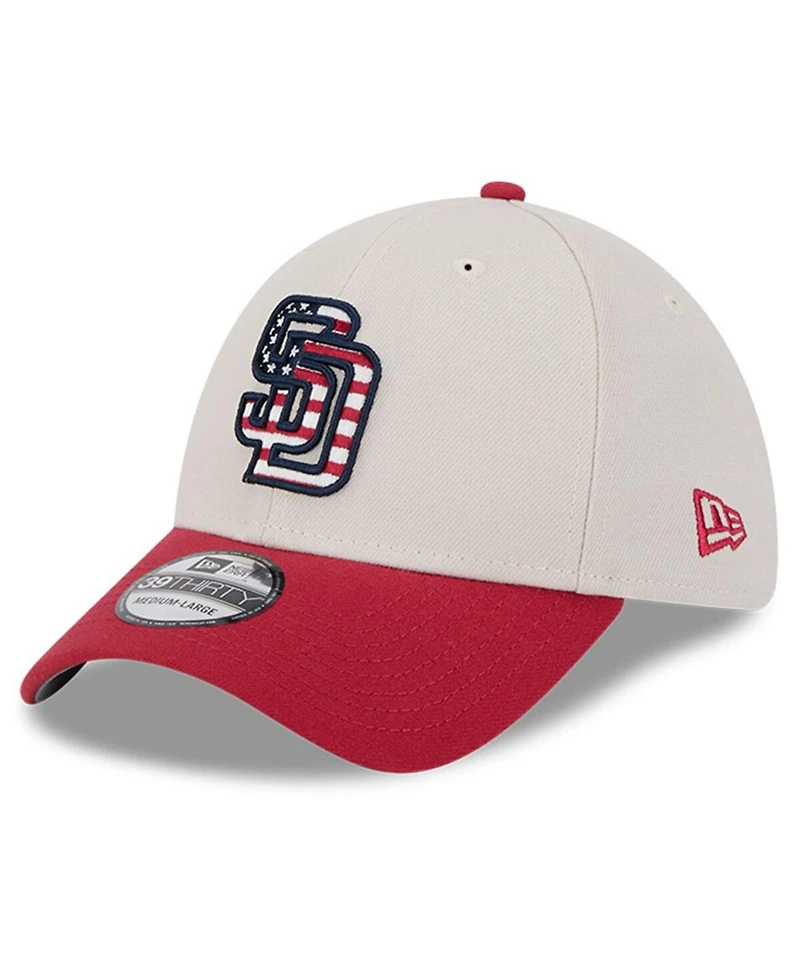 New Era Men's Red San Diego Padres 2024 Fourth of July 39THIRTY Flex Hat