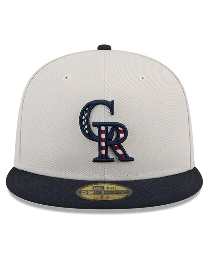 New Era Men's Black Colorado Rockies 2024 Fourth of July 59FIFTY Fitted Hat