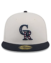 New Era Men's Black Colorado Rockies 2024 Fourth of July 59FIFTY Fitted Hat