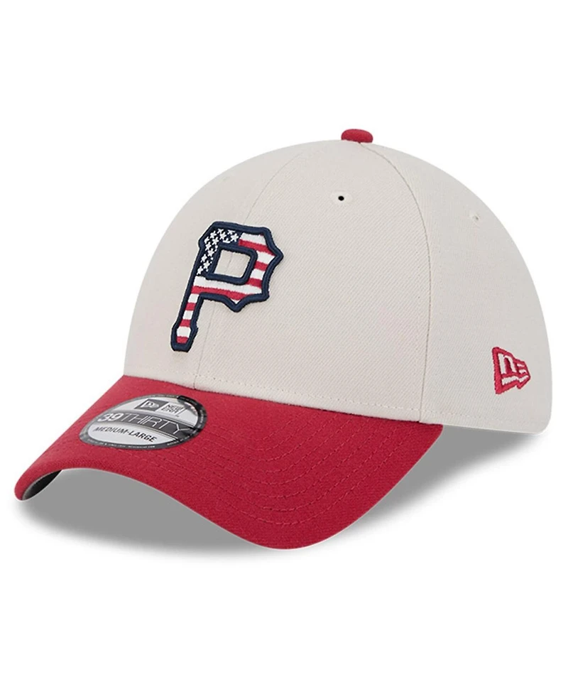 New Era Men's Red Pittsburgh Pirates 2024 Fourth of July 39THIRTY Flex Hat
