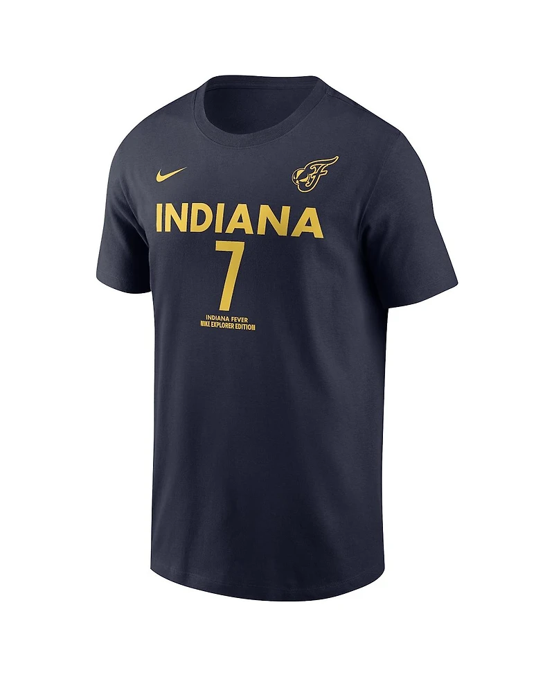 Nike Men's and Women's Aliyah Boston Navy Indiana Fever Explorer Edition Name Number T-Shirt