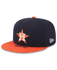 New Era Men's Navy/Orange Houston Astros On Deck 59FIFTY Fitted Hat