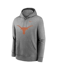 Nike Men's Heather Gray Texas Longhorns Primetime Evergreen Club Fleece Pullover Hoodie