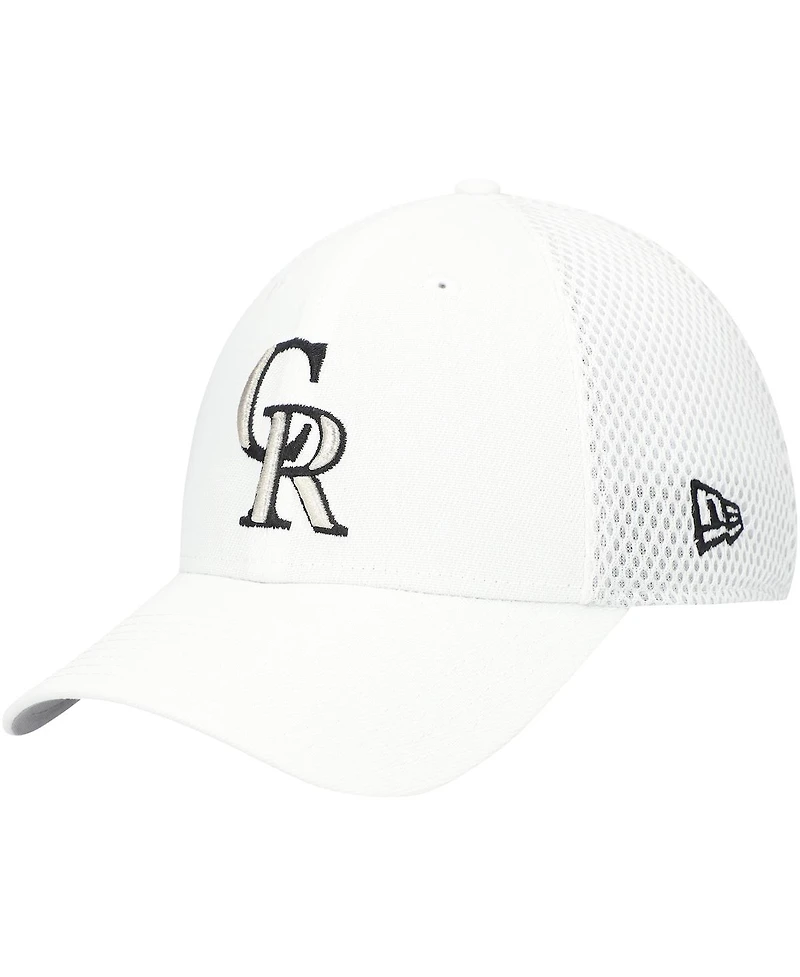 New Era Men's White Colorado Rockies Neo 39THIRTY Flex Hat