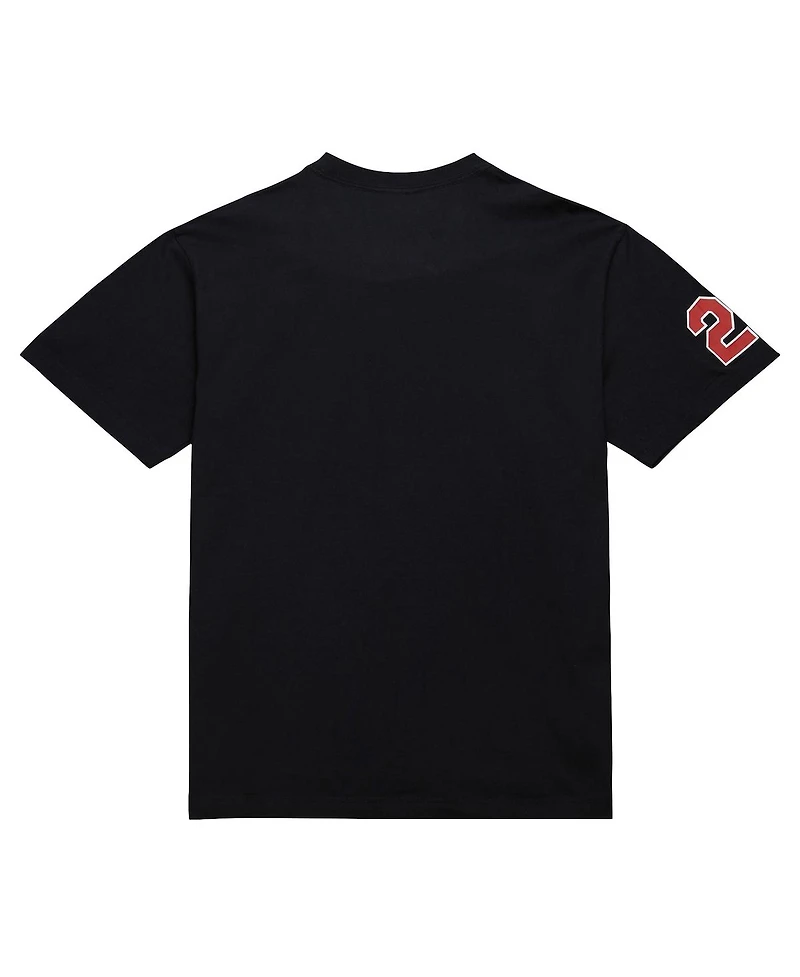 Mitchell & Ness Men's Clyde Drexler Black Portland Trail Blazers Premium Nickname T-Shirt