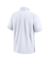 Nike Men's White Lsu Tigers 2024 Sideline Coach Short Sleeve Half-Zip Hoodie Jacket