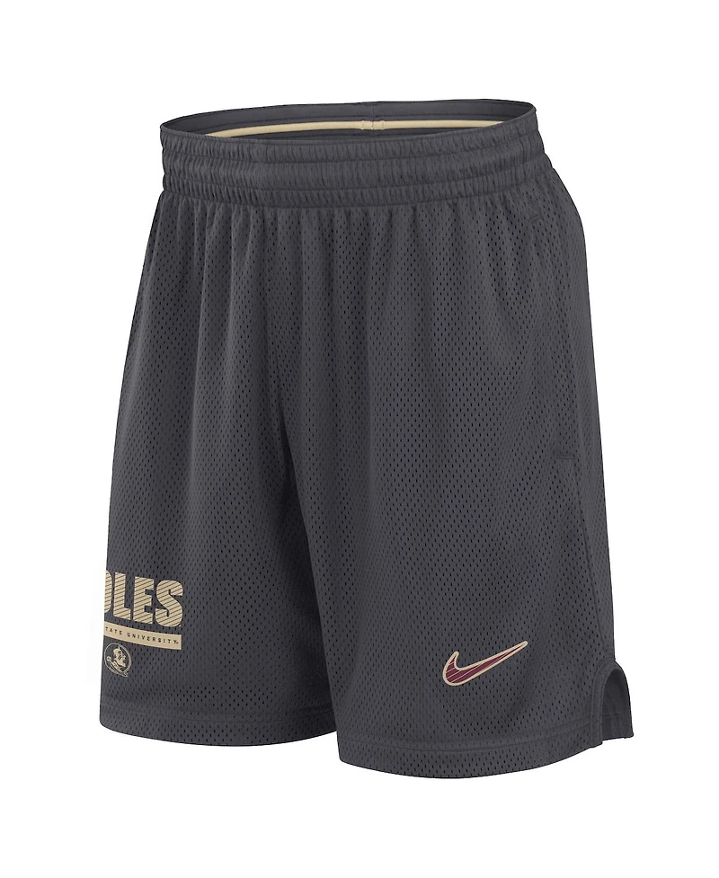 Nike Men's Anthracite Florida State Seminoles 2024 Sideline Mesh Shorts