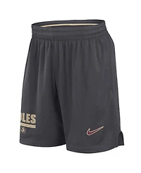 Nike Men's Anthracite Florida State Seminoles 2024 Sideline Mesh Shorts