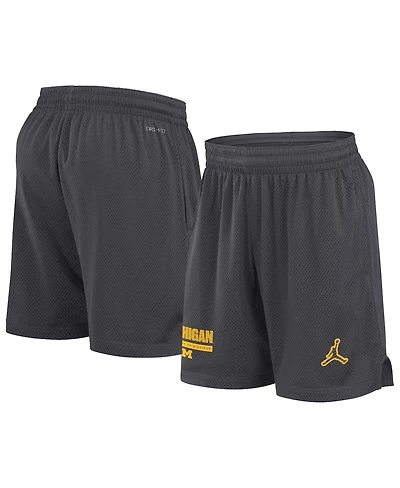 Jordan Men's Anthracite Michigan Wolverines 2024 Sideline Mesh Shorts
