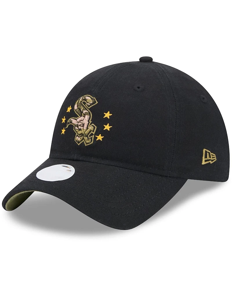 New Era Women's Black Chicago White Sox 2024 Armed Forces Day 9TWENTY Adjustable Hat
