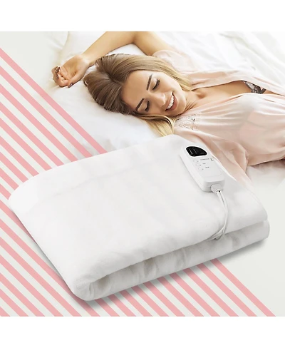 Heated Mattress Pad Low-Voltage 5 Temperature Modes 8H Timer Ul Twin Size