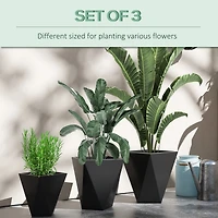 Geometric Outdoor Planters Stackable, Self-Draining