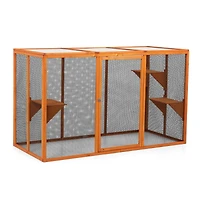 Streamdale Orange Cat Enclosure with Roof and Platforms