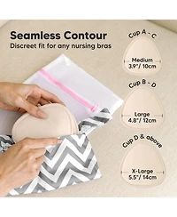KeaBabies Maternity 14pk Organic Nursing Pads, Reusable Nipple Pads for Breastfeeding, Washable Breast + Wash Bag
