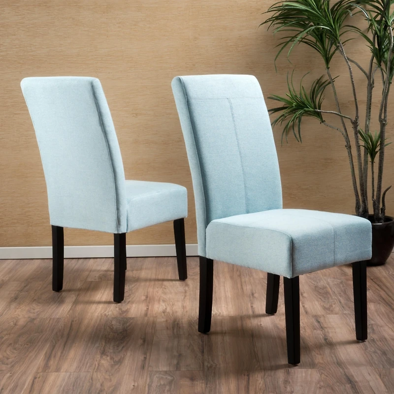 Streamdale Minimalist Upholstered Dining Chairs with T-Stitch Detail
