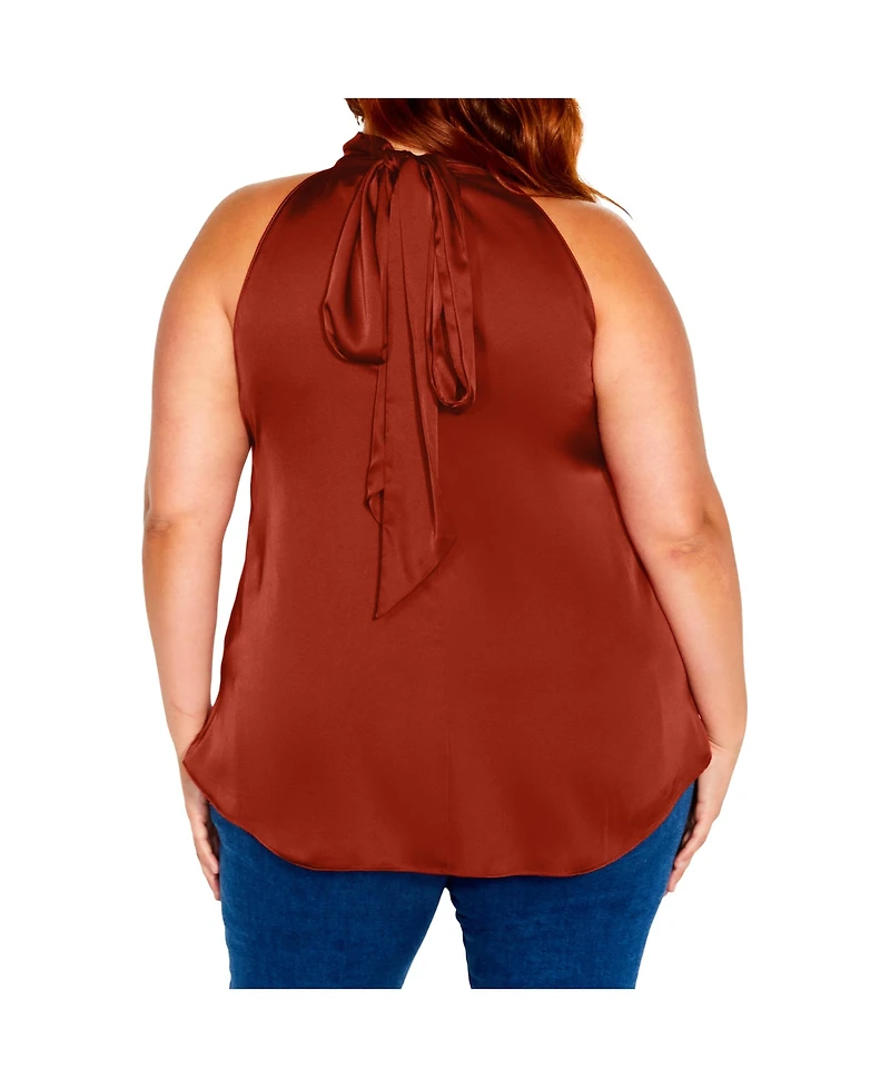 City Chic Plus Size Shine Halter Top