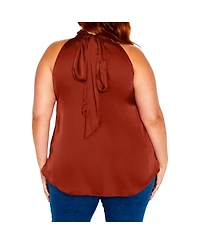 City Chic Plus Size Shine Halter Top