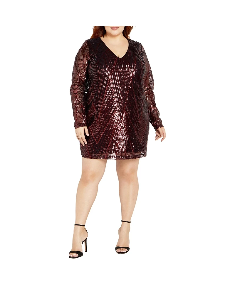 City Chic Plus Micah Sequin Dress