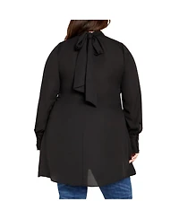 Plus Neck Tie Tunic