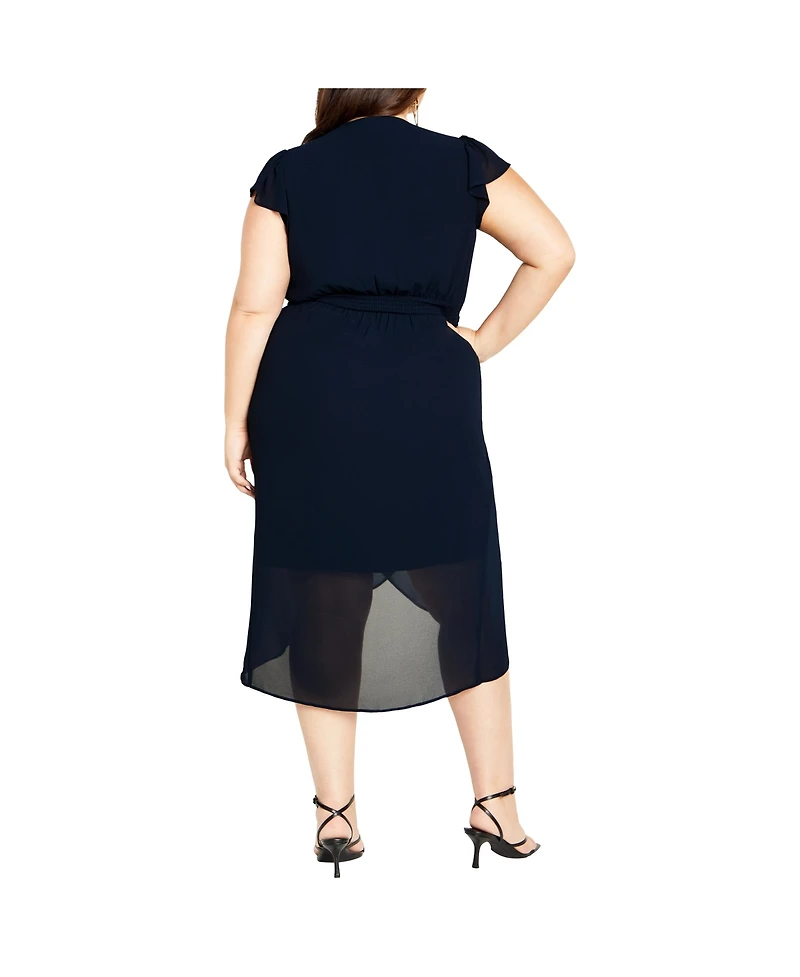 City Chic Plus Wrap Swing Dress