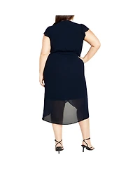 City Chic Plus Wrap Swing Dress