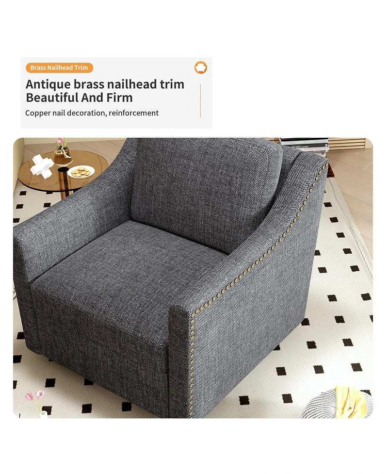 Streamdale Versatile 360 Swivel Barrel Chair for Modern Living