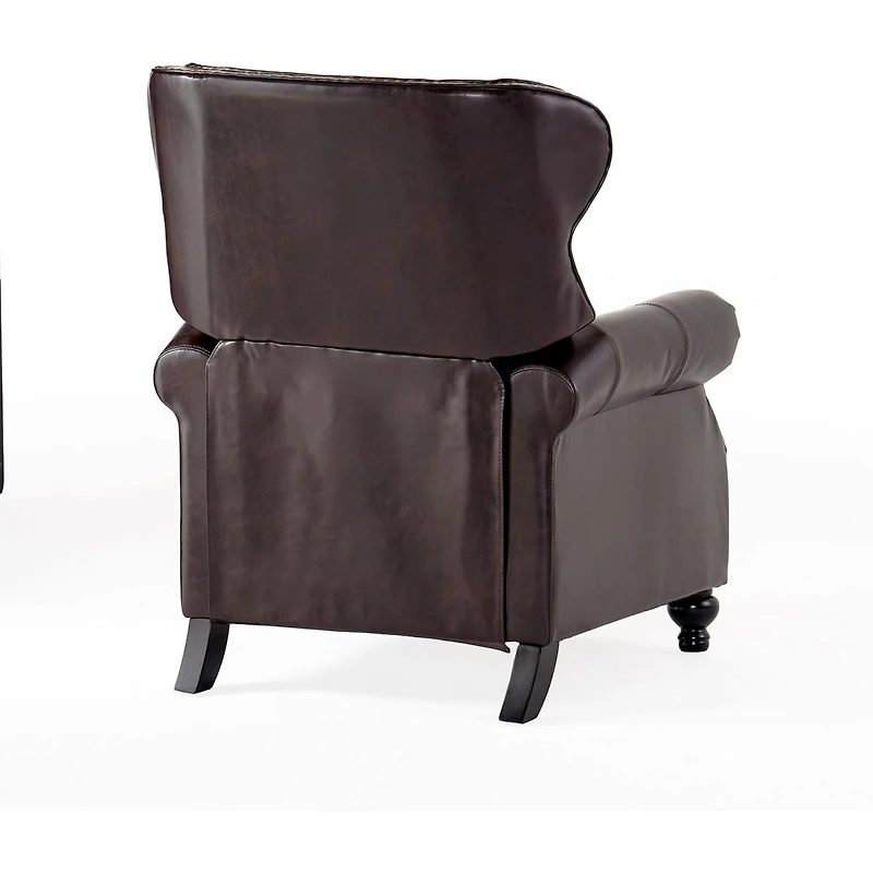 Streamdale Contemporary Button-Tufted Pushback Recliner with Nailhead Accents